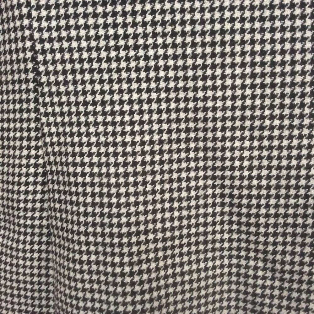 Polo Ralph Lauren Classic Houndstooth Wool Blend Leather Trim Dress Size 6 - Picture 2 of 7
